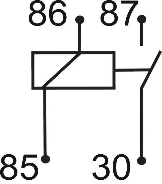 Skirted Relay 993151 for 12V 40A 4 Terminal Pins