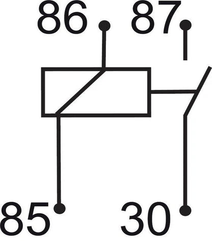 Skirted Relay 993151 for 12V 40A 4 Terminal Pins