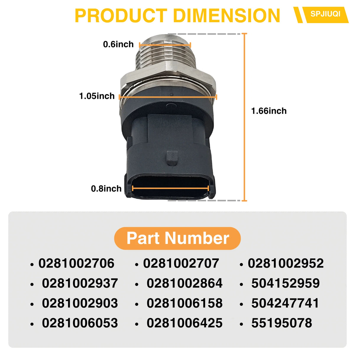 Fuel Rail Pressure Sensor for Chevrolet GMC (2004–2005)