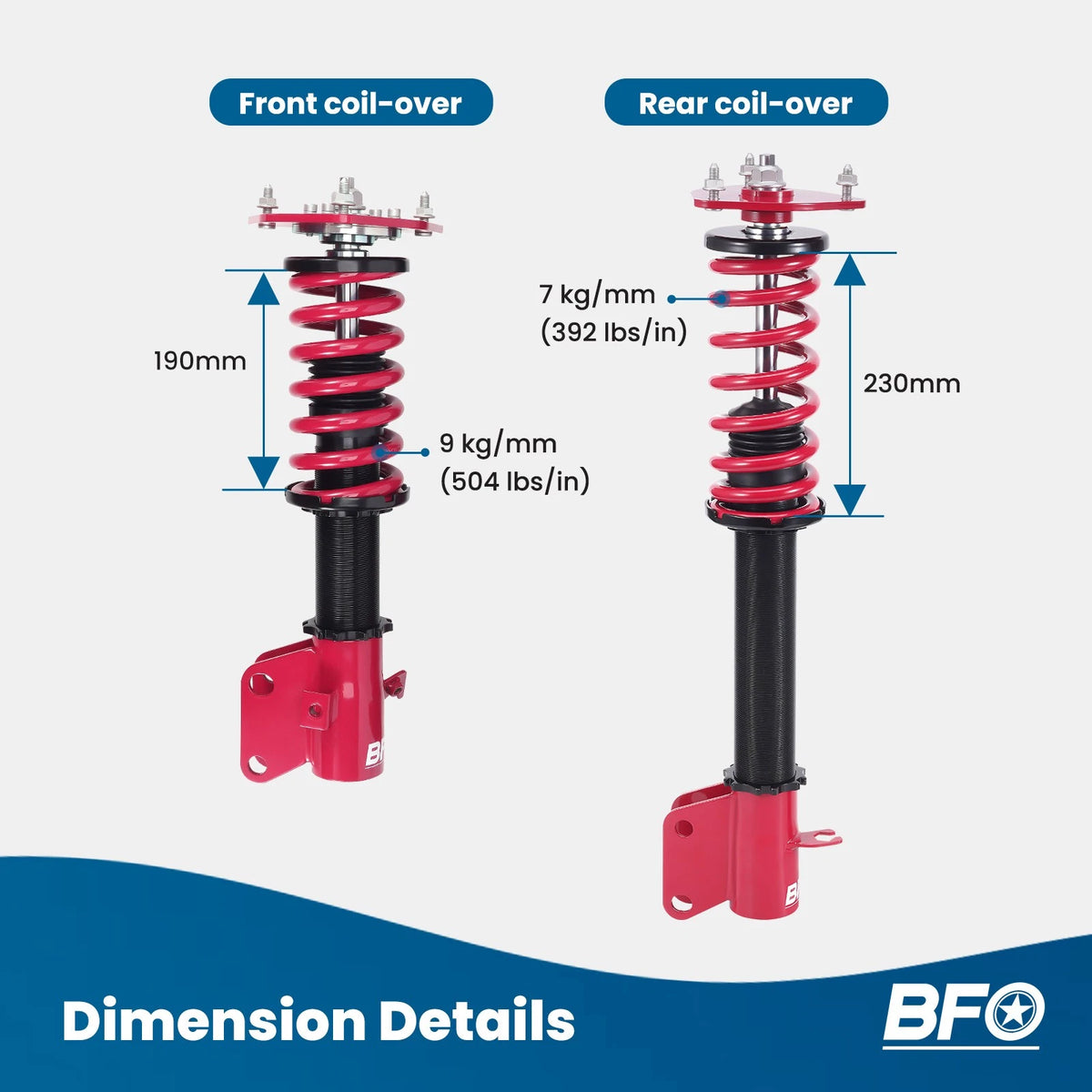 Coilovers Shocks & Springs Kit for Subaru Impreza WRX (2002–2007)
