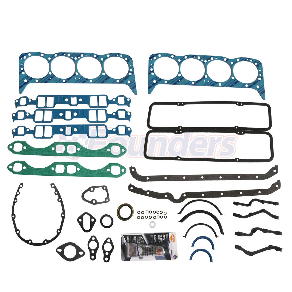 Full Engine Gasket Set for Chevy Small Block 283-350 5.7L V8 (1955–1980) KS2600