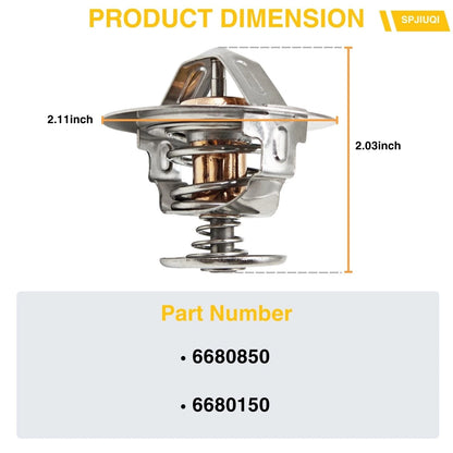 82°C Thermostat 6680850 6680150 for Bobcat T320 T630 T650 T750 T770 T870 (2005–2023)