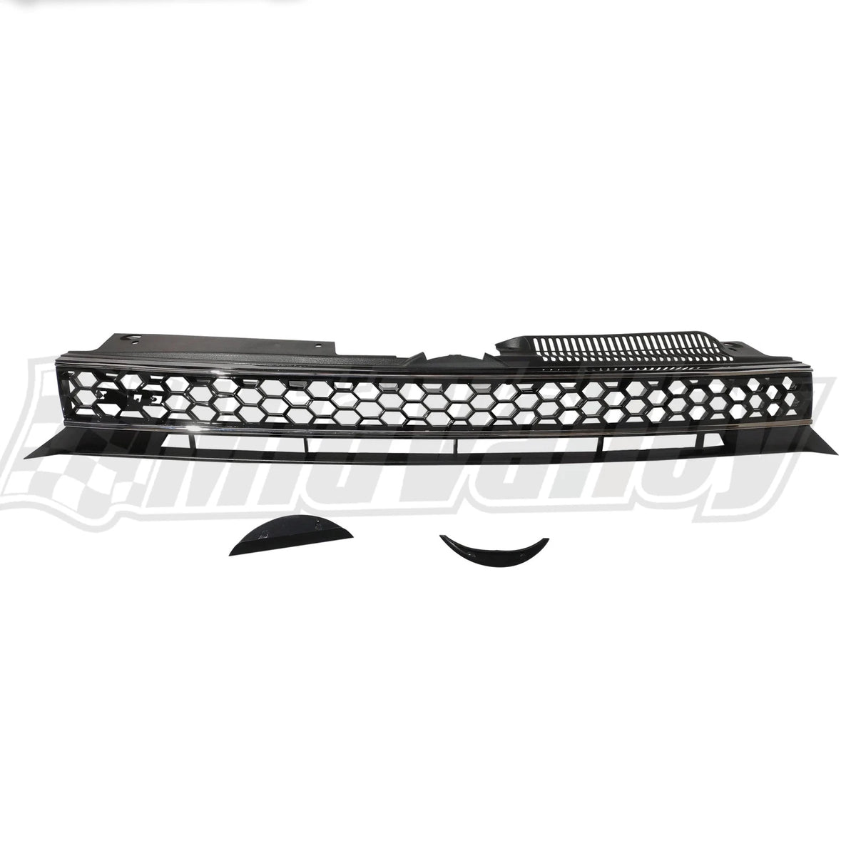 Badgeless Hex Mesh Grille Black for VW MK6 Golf/GTI/Jetta SportWagen (2010–2014)