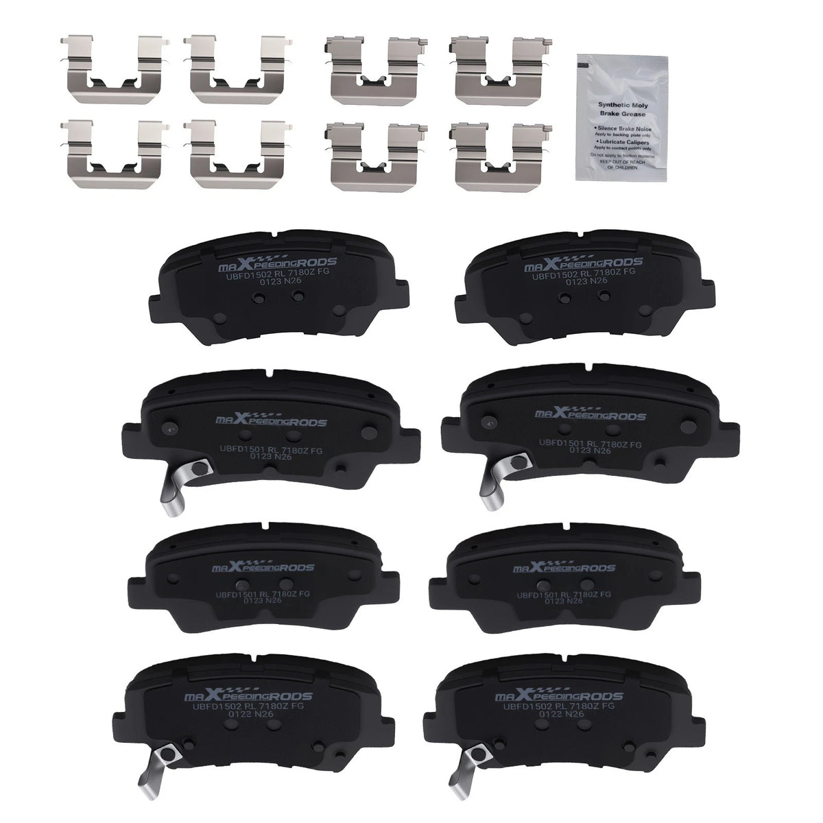 Set of 4 Ceramic Brake Pads for Hyundai Elantra GT (2013–2015) / Elantra (2011–2016)