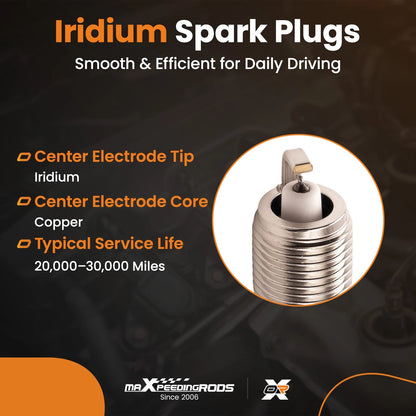 Set of 4 Iridium Spark Plugs for Toyota Camry/RAV4 L4 2.5L (2007–2020) LFR5AIX-11