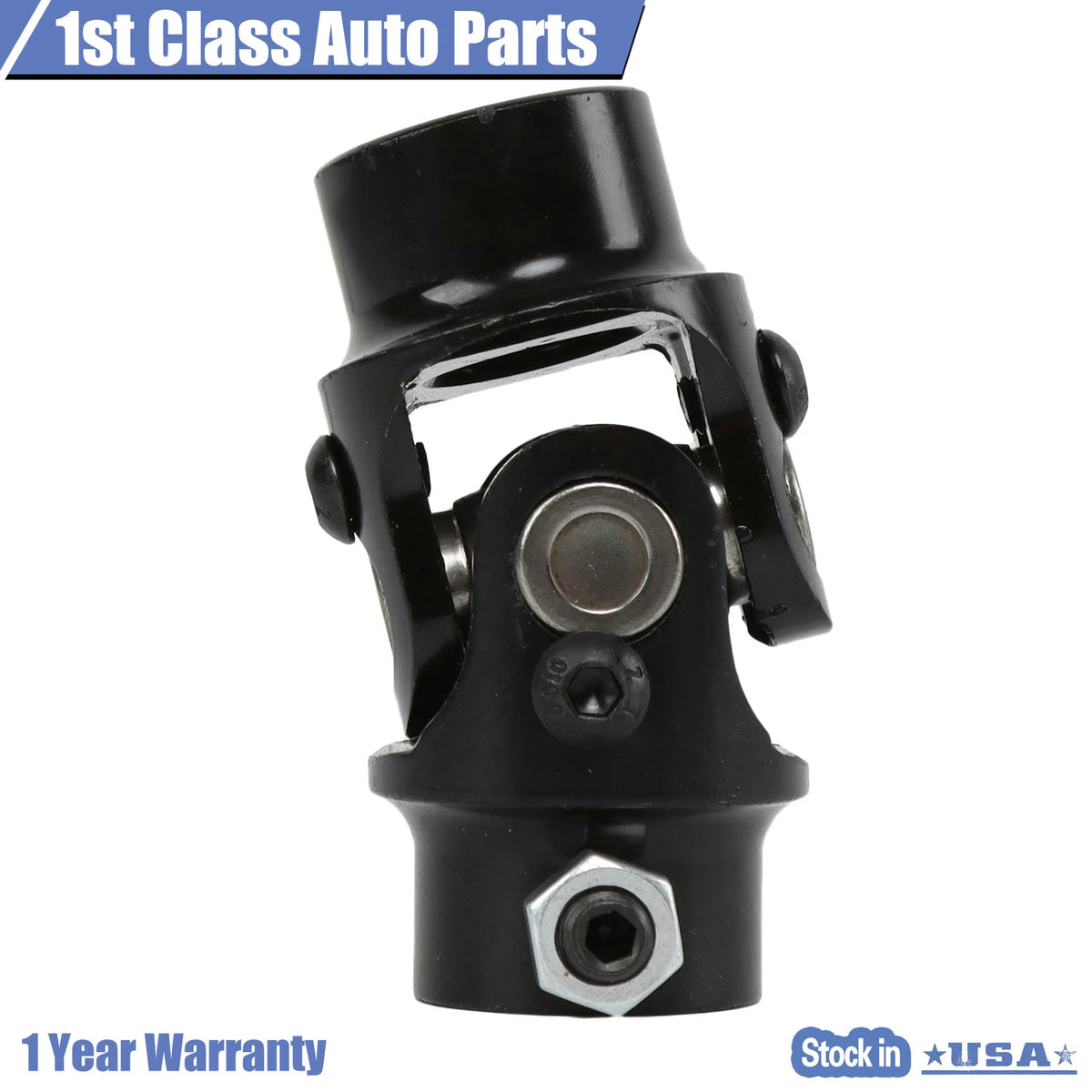 5/8-36 x 3/4 Round Smooth Universal Black Steering U Joint for Chevy GM