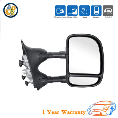 Right Towing Manual Mirror for Ford F-250 F-350 F-450 Super Duty (1999–2007)