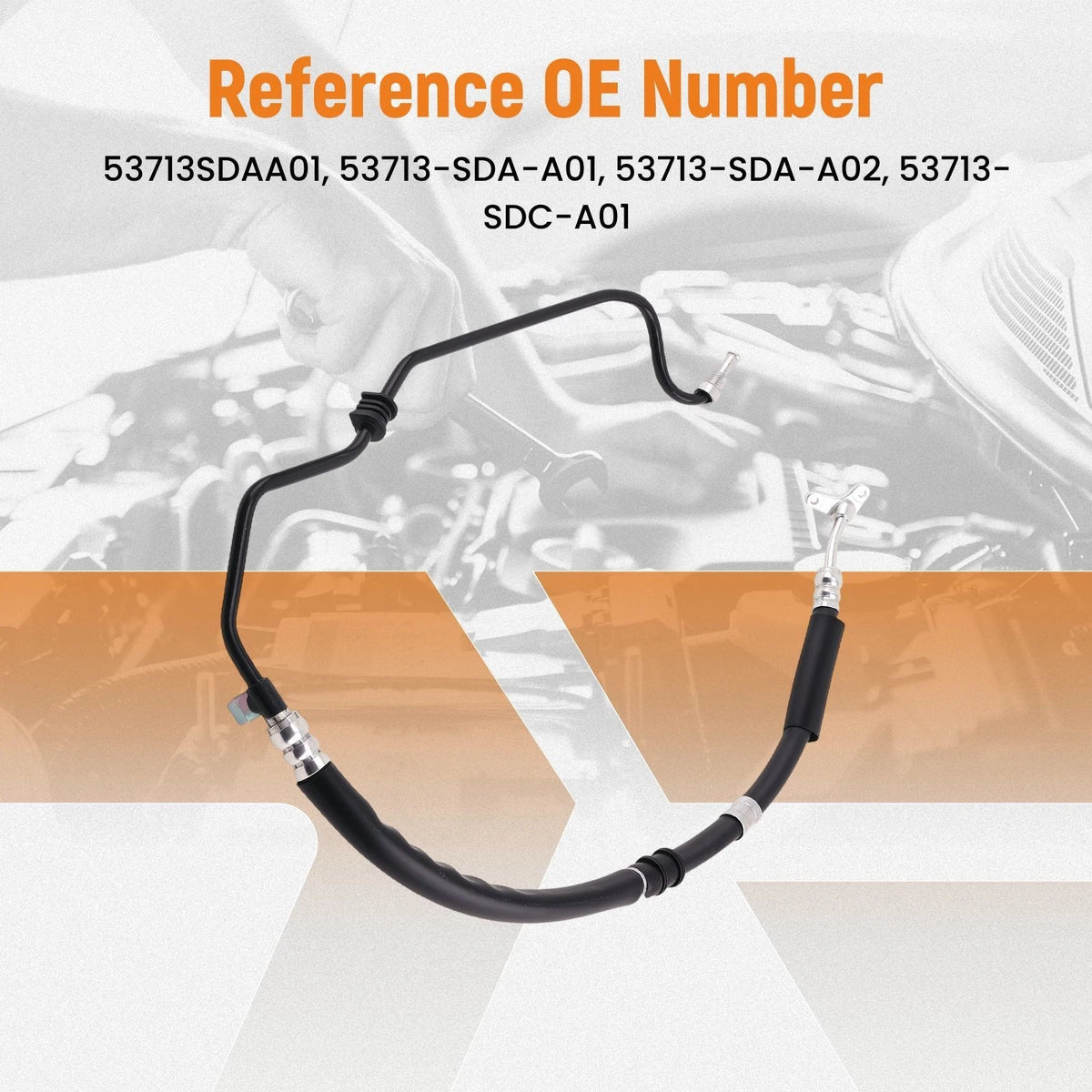 Power Steering Pressure Line Hose for Acura TSX, Honda Accord 2.4L (2003–2008)