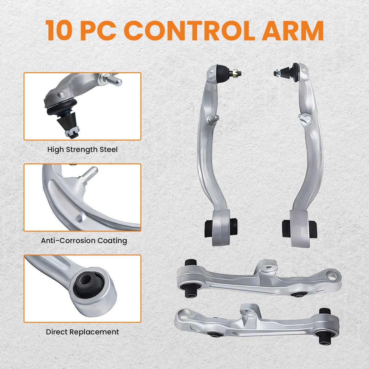 10x Front Lower Control Arm Assembly for Infiniti G35 Coupe (2003–2007)