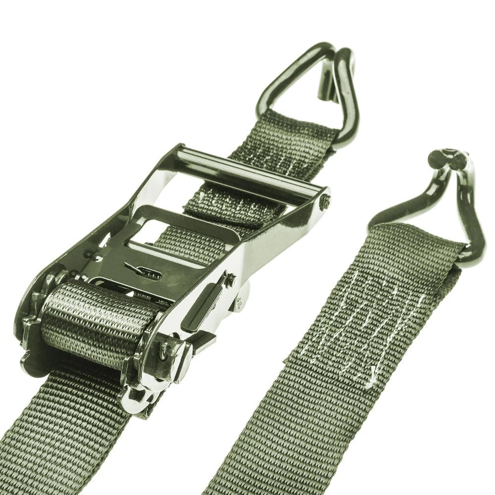Set of 4 Ratchet Straps 2" x 27' with J-Hooks for Universal Use