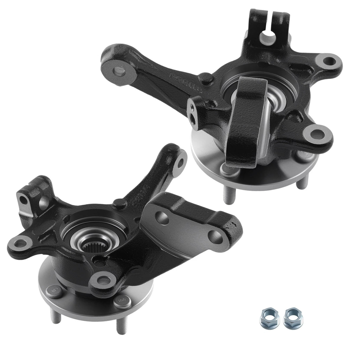 2X Front Left Right Knuckle + Wheel Hub Bearing for Nissan Versa & Versa Note (2014–2019)