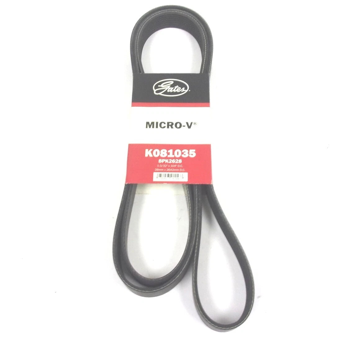 Gates Serpentine Micro-V Belt 8PK2628 for K081035 (104" x 1-3/32")