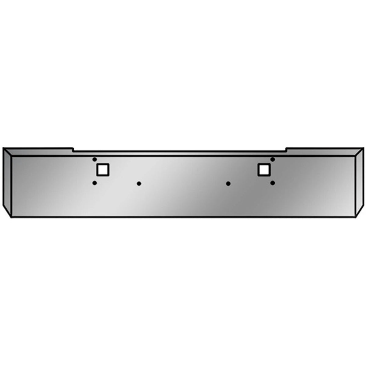 18 Inch Texas Bumper for Kenworth (7 Gauge, Boxed Ends, Tow Holes)