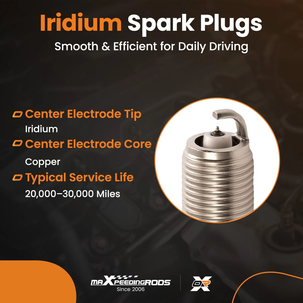 Iridium Spark Plug for Mazda 3 5 6 CX-7 Tribute (2006–2011) 12620540