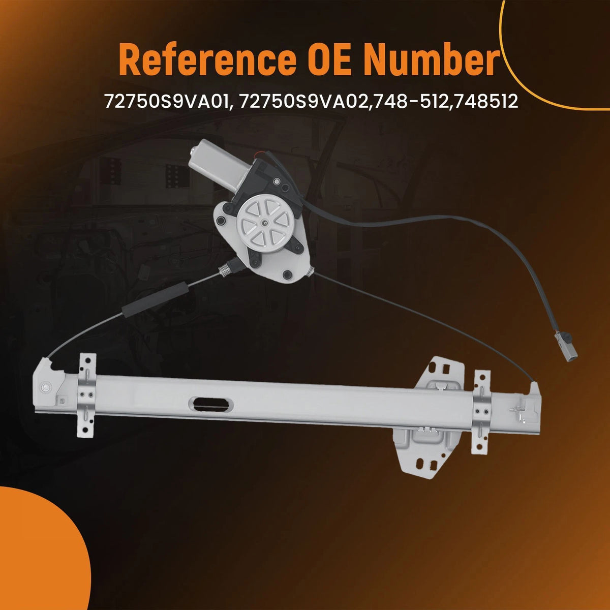 1x Window Regulator & Motor Assembly Rear Left for Honda Pilot (2003–2008)