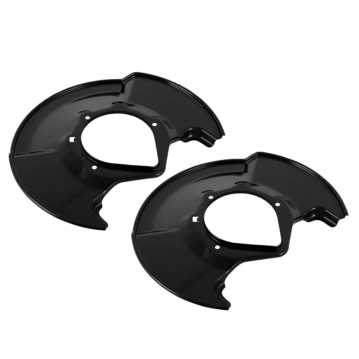 Set of 2 Front Left & Right Black Brake Dust Shields for Honda Civic (2006–2011)