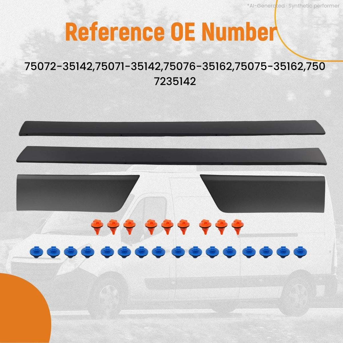 Door Lower Trim Molding for Toyota FJ Cruiser (2007–2014) 75076-35162