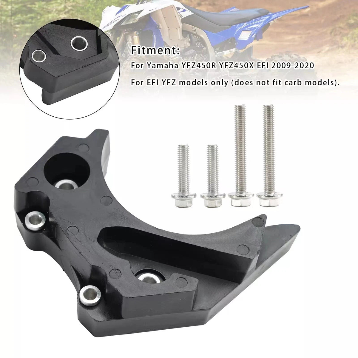 Poly Case Saver Chain Guard for Yamaha YFZ450R YFZ450X (2009–2020)