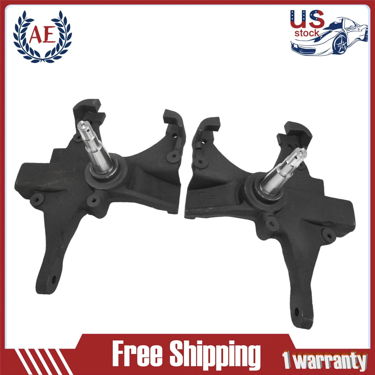 2X 2" Drop Spindles for Chevy Impala/Biscayne/Brookwood/Nomad/Bel Air (1958–1964)