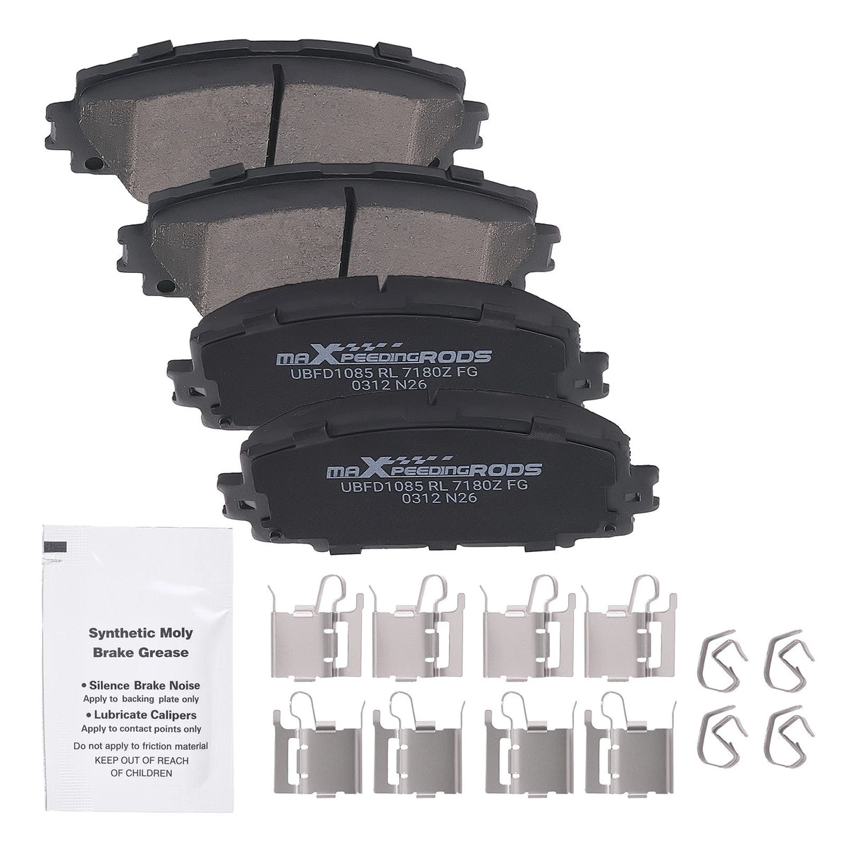 4X Front Ceramic Brake Pads Kit for Lexus CT200h (2011–2017) Toyota Yaris (2007–2018)