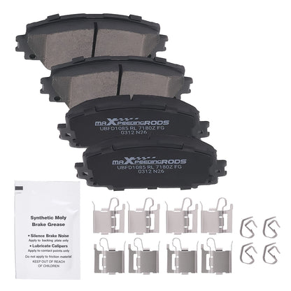 4X Front Ceramic Brake Pads Kit for Lexus CT200h (2011–2017) Toyota Yaris (2007–2018)