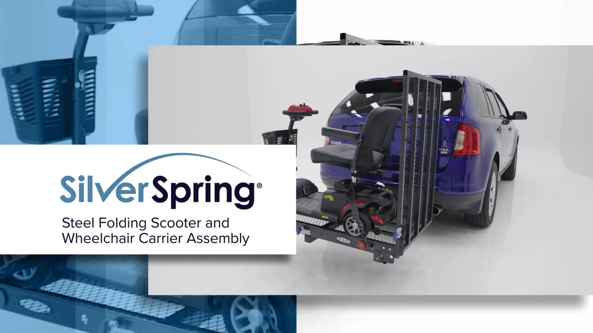 Wheelchair Scooter Carrier for Car Truck SUV (2" Hitch, Folding Ramp, 500 lb Cap)