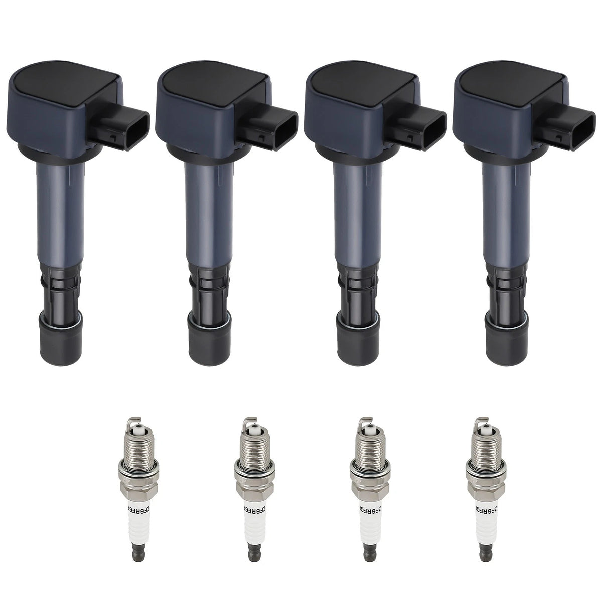 4Pcs Ignition Coils & Spark Plugs for Honda Civic DX LX EX 1.7L (2001–2005)