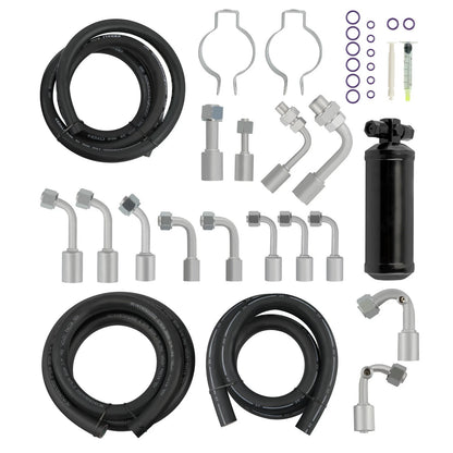 A/C Hose Kit for Universal 134a (R-Ring & Fittings, Drier & Connector)