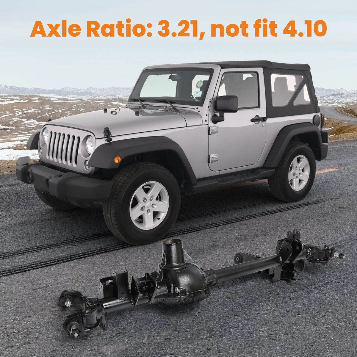 Front Axle Housing for Jeep Wrangler (2007–2017) 3.21 Ratio Dana 68004068AB