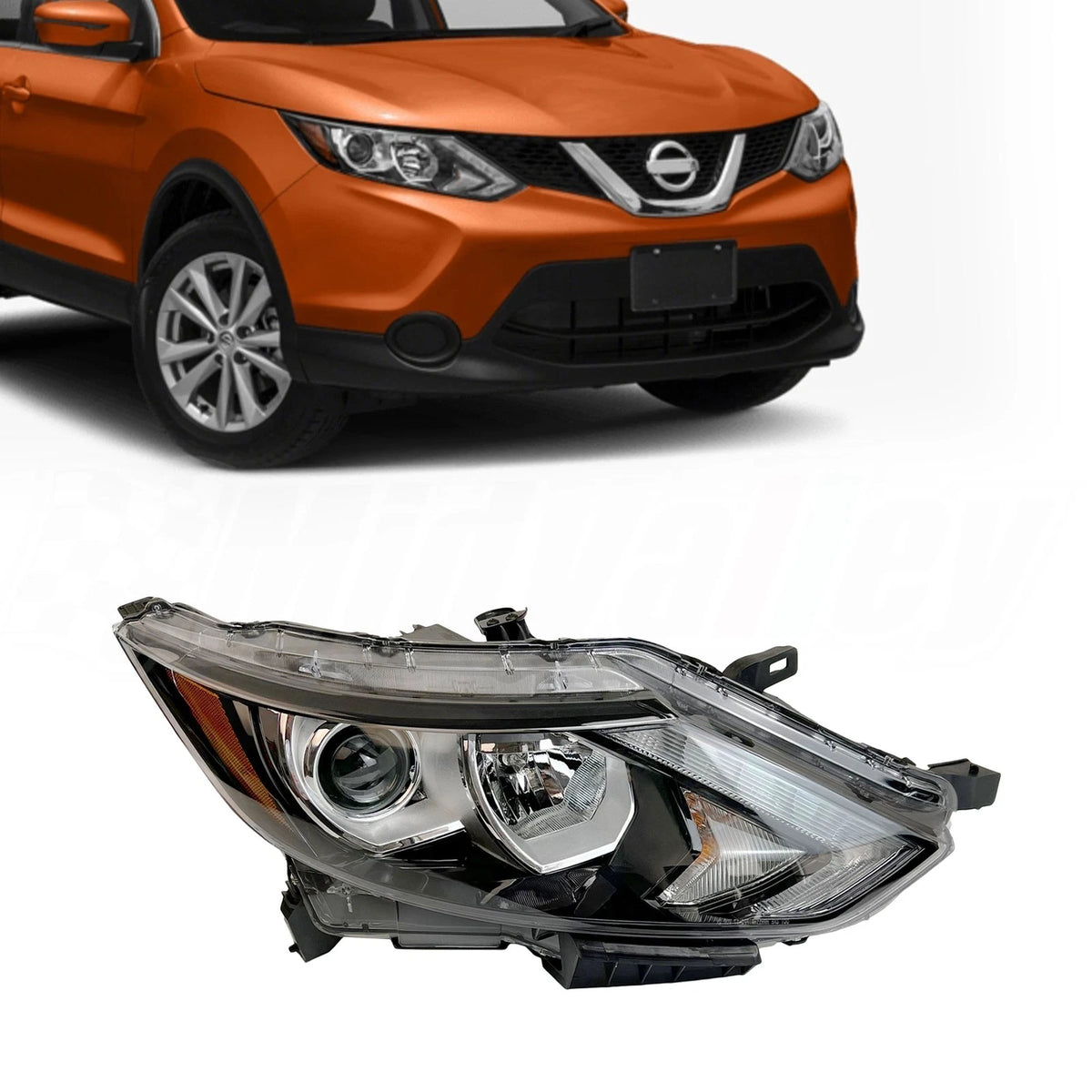 Halogen Headlight Assembly Passenger Side for Nissan Rogue Sport (2017–2019)