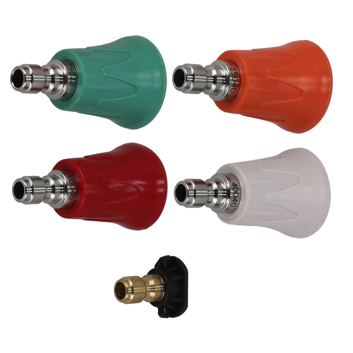 5 Spray Pattern Nozzle Set for Pressure Washer (Rust-Proof, Quick Lock)