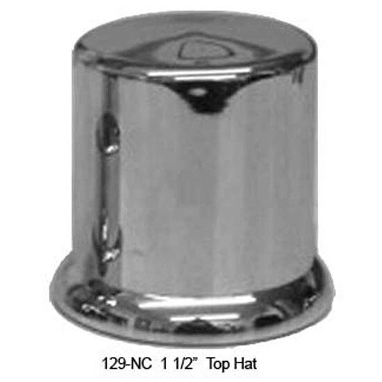 Set of 4 Chrome Plastic Push-On Lug Nut Covers for Top Hat Style (129NC)