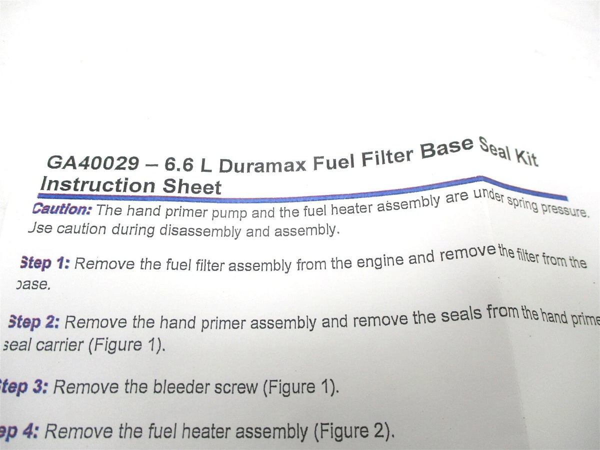 Fuel Filter Base/Primer Seal Kit for GM Duramax 6.6L (2001–2010) AP0029