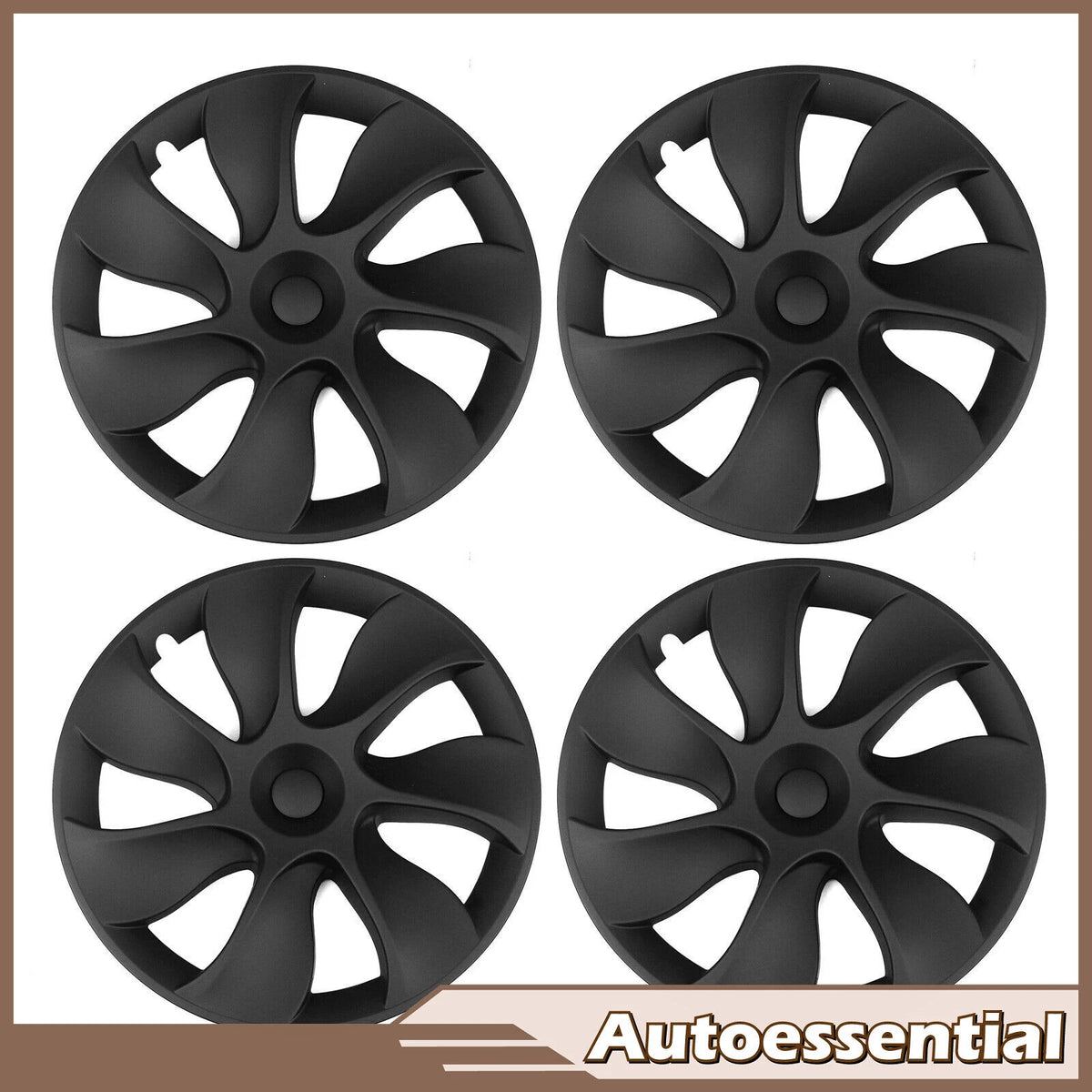 Set of 4 Wheel Hub Caps for Tesla Model Y (2020–2023) 19" Matte Rim Cover