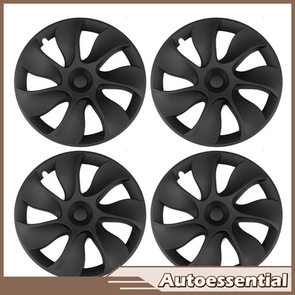 Set of 4 Wheel Hub Caps for Tesla Model Y (2020–2023) 19" Matte Rim Cover