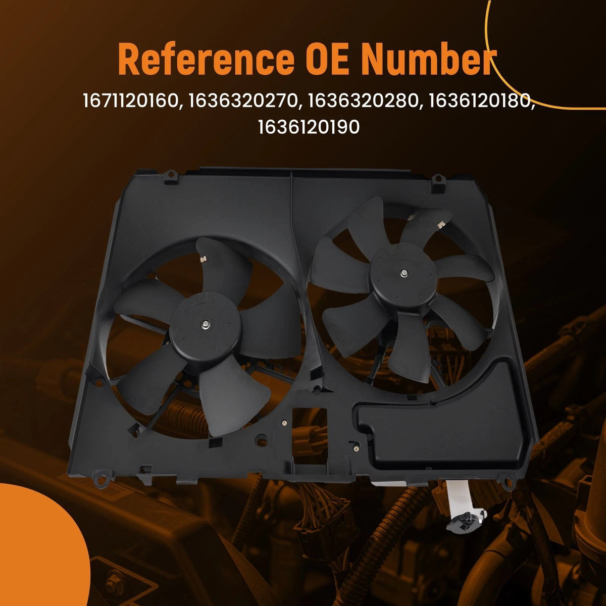 Dual Cooling Fan for Lexus RX330 (2004–2006) 1671120160 1636320270