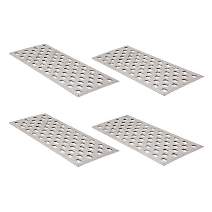 Set of 4 HD Ramps 39.75" x 16" Trailer Tread Oval Punch Plate Traction