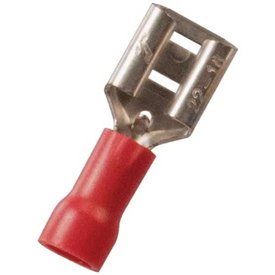 22-18 AWG Red Vinyl Push On Male Disconnects, .250 Tab - 19 Pack