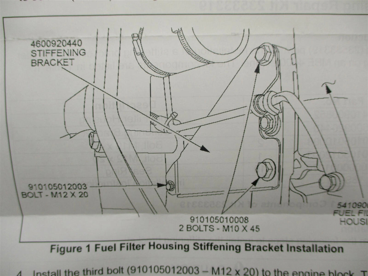 Stiffening Bracket for Mercedes MBE4000 (2000–2005) A4600920440