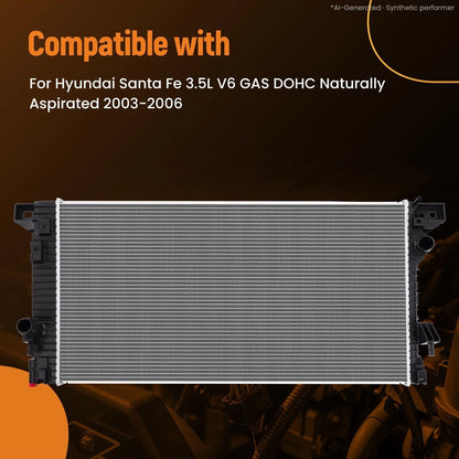 Aluminum Radiator for Hyundai Santa Fe 3.5L (2003–2006) 2531026300