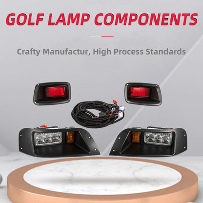 EZGO TXT Golf Cart LED Headlight & Tail Light Kit (1996–2013)