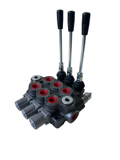 TORA Hydraulic Monoblock Control Valve 21 GPM 3 Levers 3/4" BSP