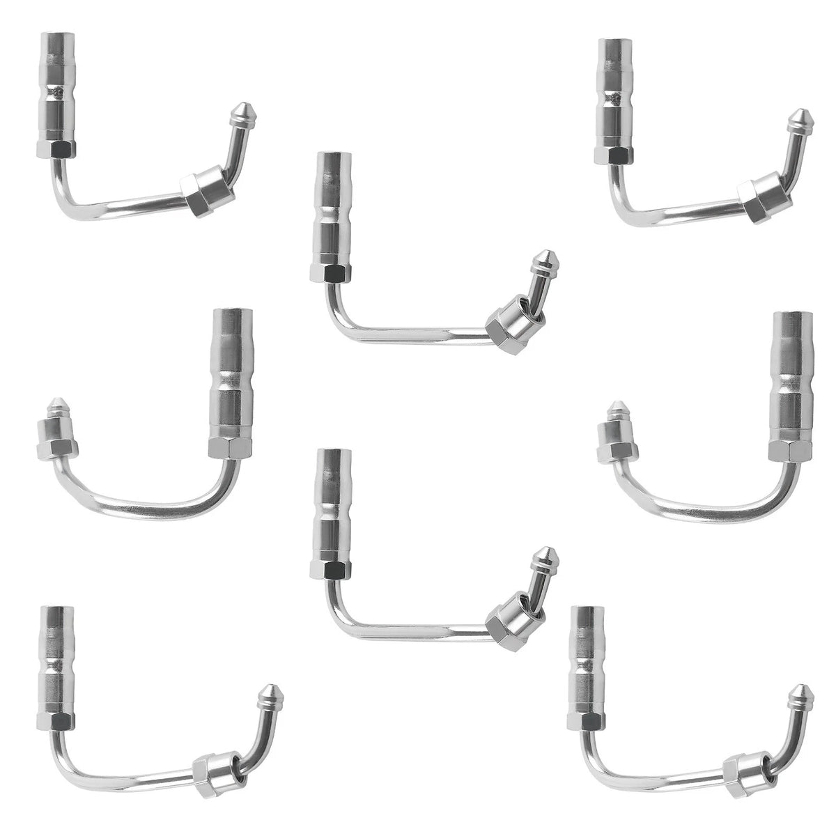 Set of 8 Fuel Injector Lines for Chevrolet GMC 6.6L Duramax LB7 (2001–2004)