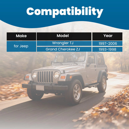 4X Adjustable Rear Upper & Lower Control Arms for Jeep Wrangler TJ (1997–2006)