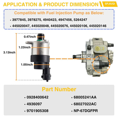 Fuel Injection Pressure Regulator for (4936097, 3977845, 3978275)