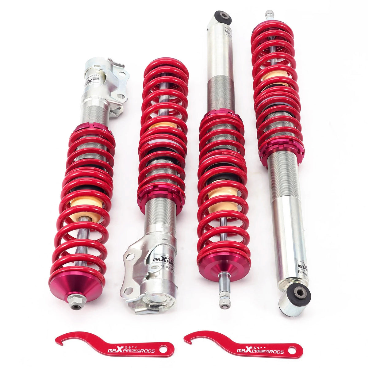 Coilover Kit for VW Golf MK2 / MK3, Jetta (1985–1999) - Red Struts