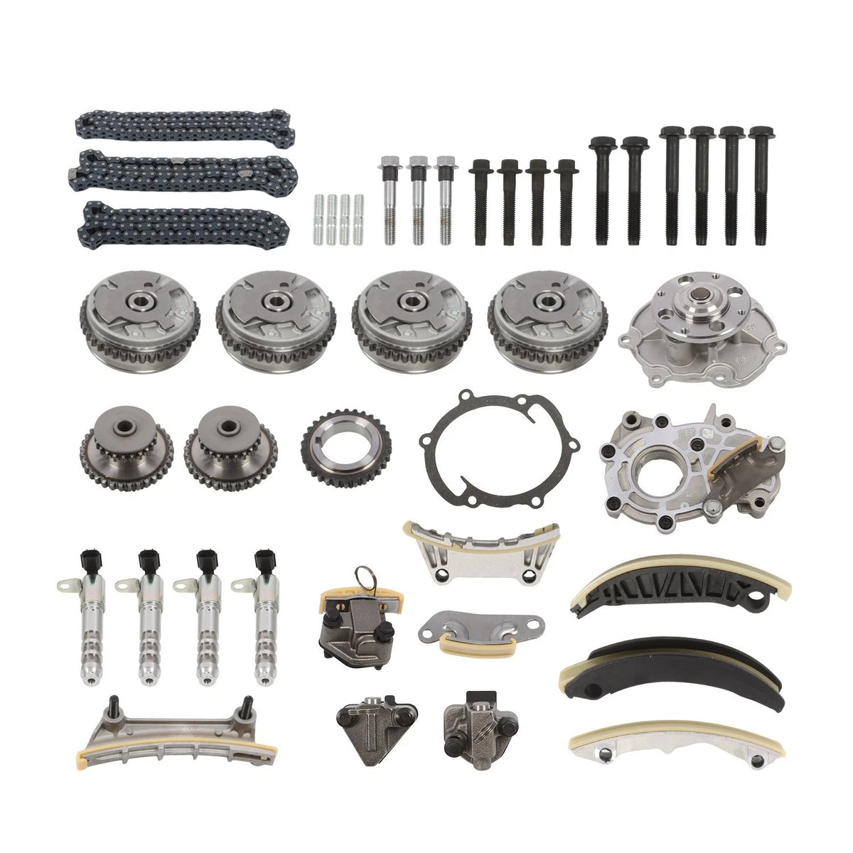 Timing Chain Kit & Oil Pump + 4VVT Cam Phaser for Equinox CTS SRX (3.0L, 3.6L)