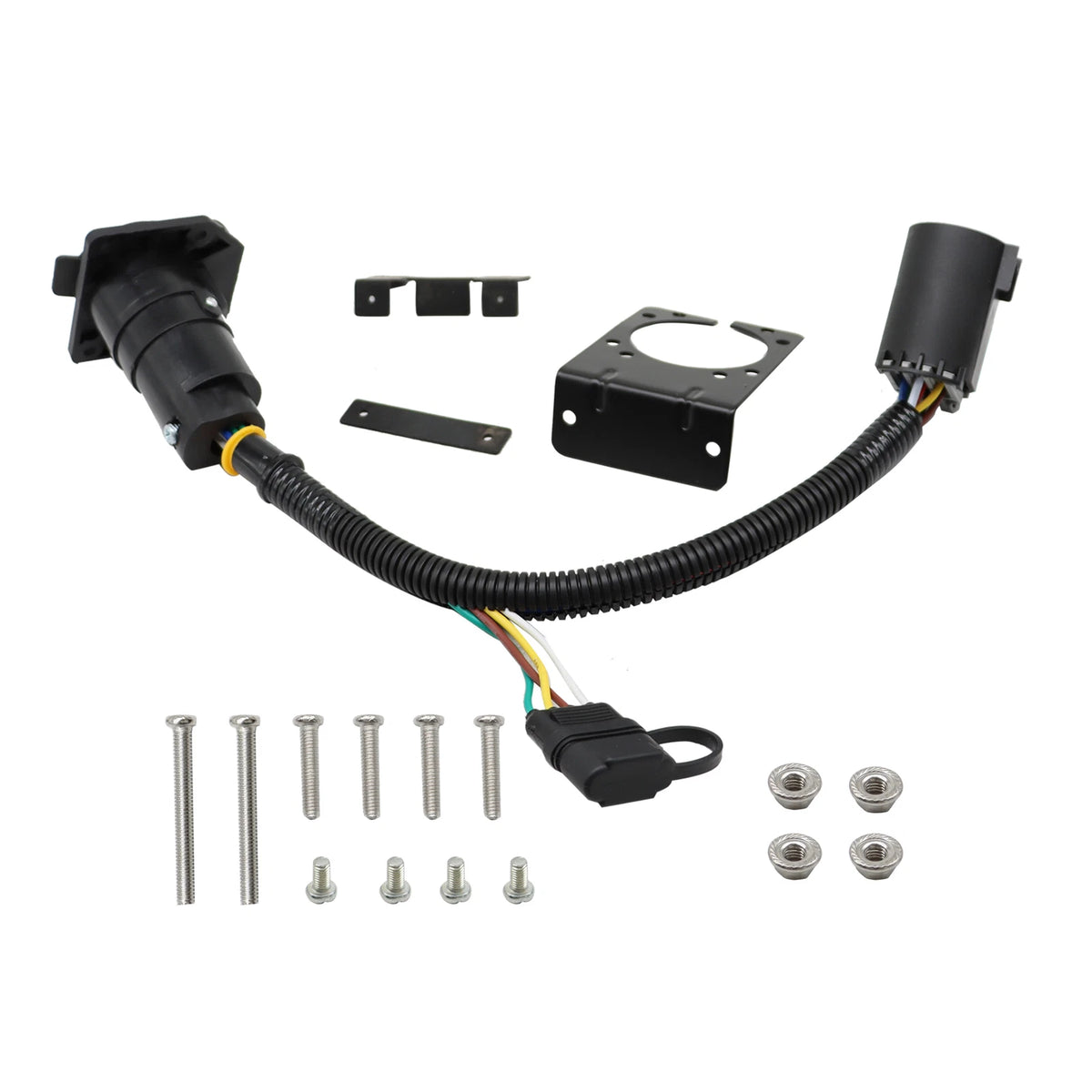 7 Way & 4 Way Flat Trailer Wire Harness Plug Kit for Chevy Silverado 1500 2500