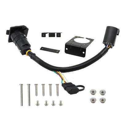 7 Way & 4 Way Flat Trailer Wire Harness Plug Kit for Chevy Silverado 1500 2500