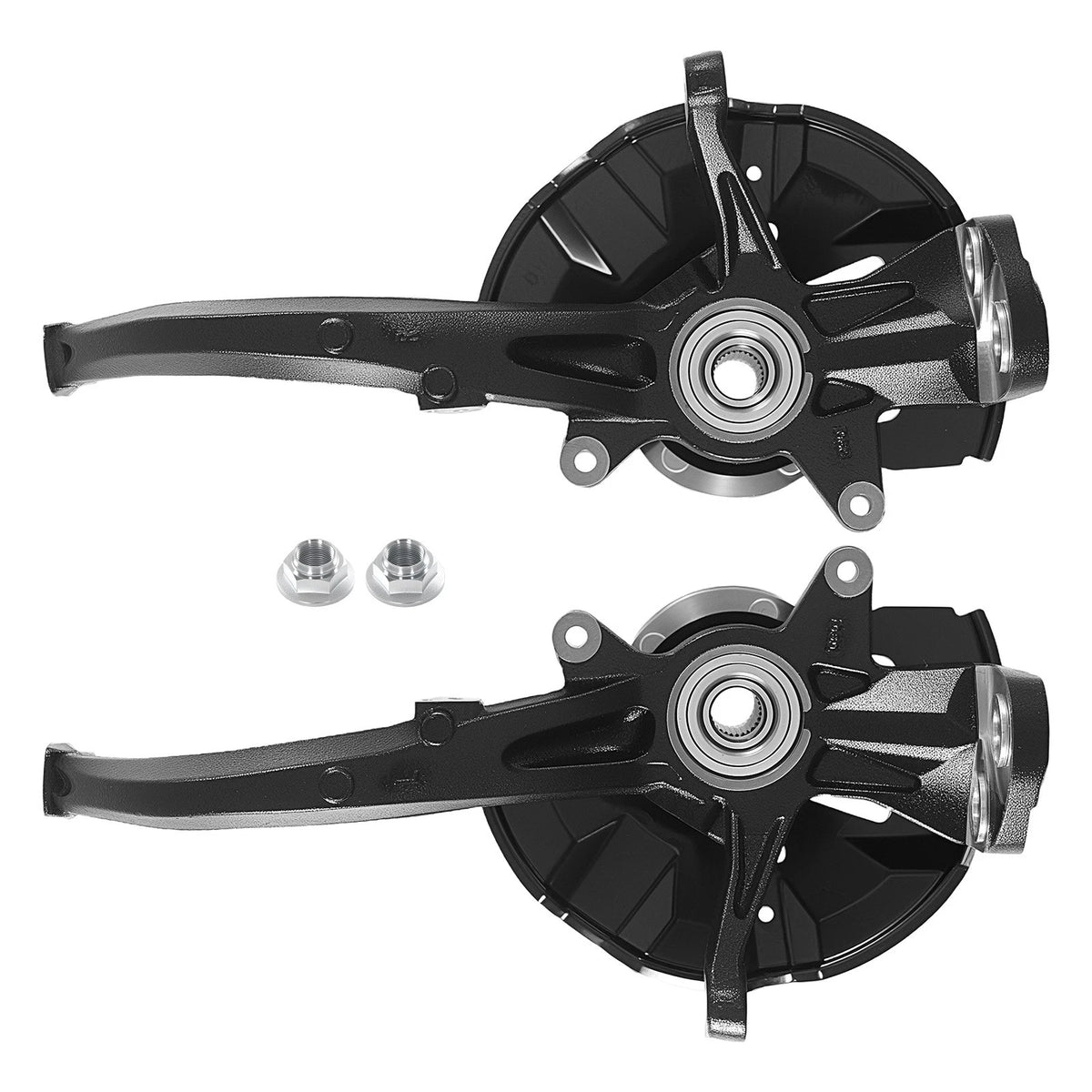 Pair Front Steering Knuckle & Wheel Hub Bearing for Ford Fusion MKZ (2006–2012)
